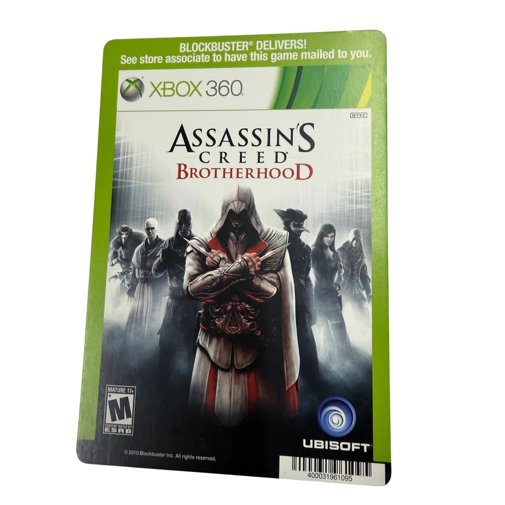 Assassins Creed Brotherhood Xbox 360 Blockbuster Delivers Edition Ubisoft NTSC